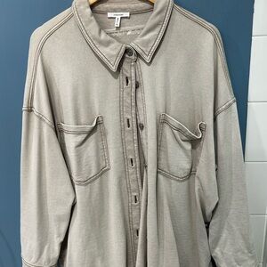 Maurices Women's Casual Button Down Shirt - Taupe